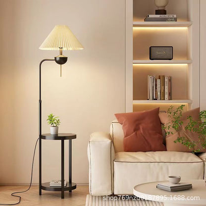 Cream Style Floor Lamp with Wireless Charging Table
