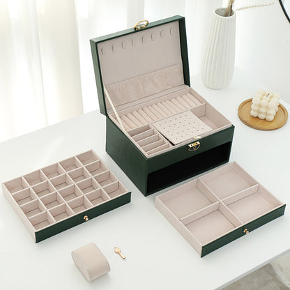 Quilted Three-Tier Jewelry Chest