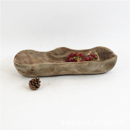Organic Carved Wood Tray