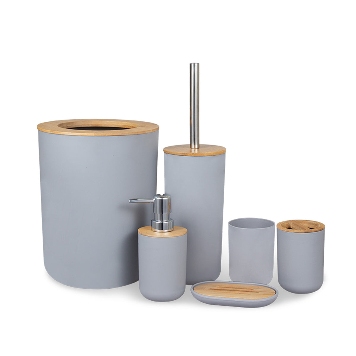 Bamboo-Accent Bathroom Set