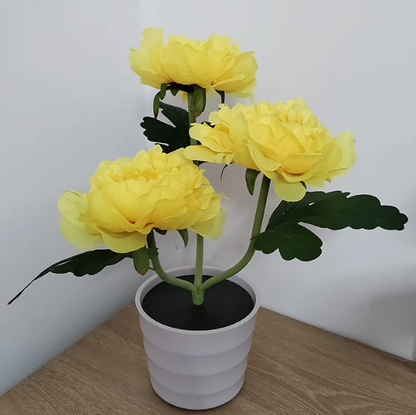 Peony Plant Desk Lamp