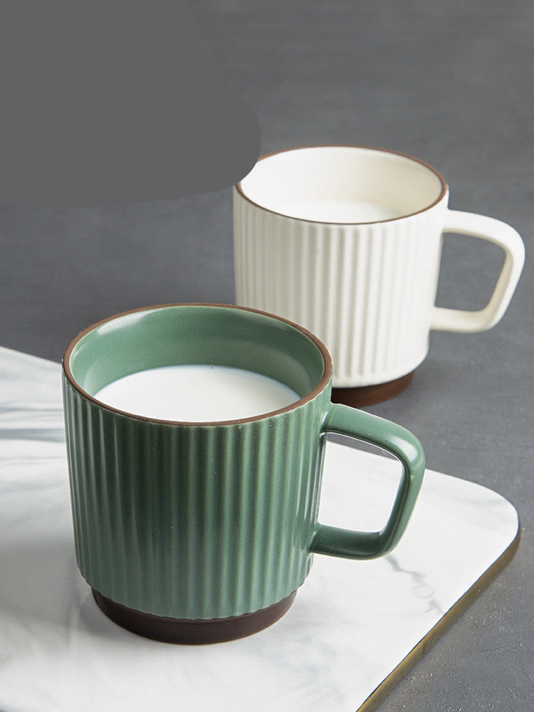 Japanese Retro Ceramic Mug — Green or Blue