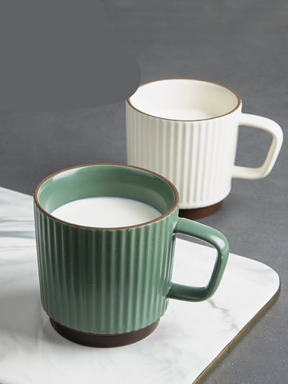 Japanese Retro Ceramic Mug — Green or Blue