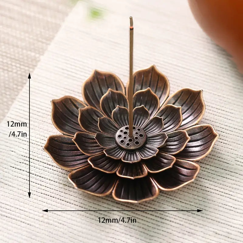 Antique Lotus Incense Holder