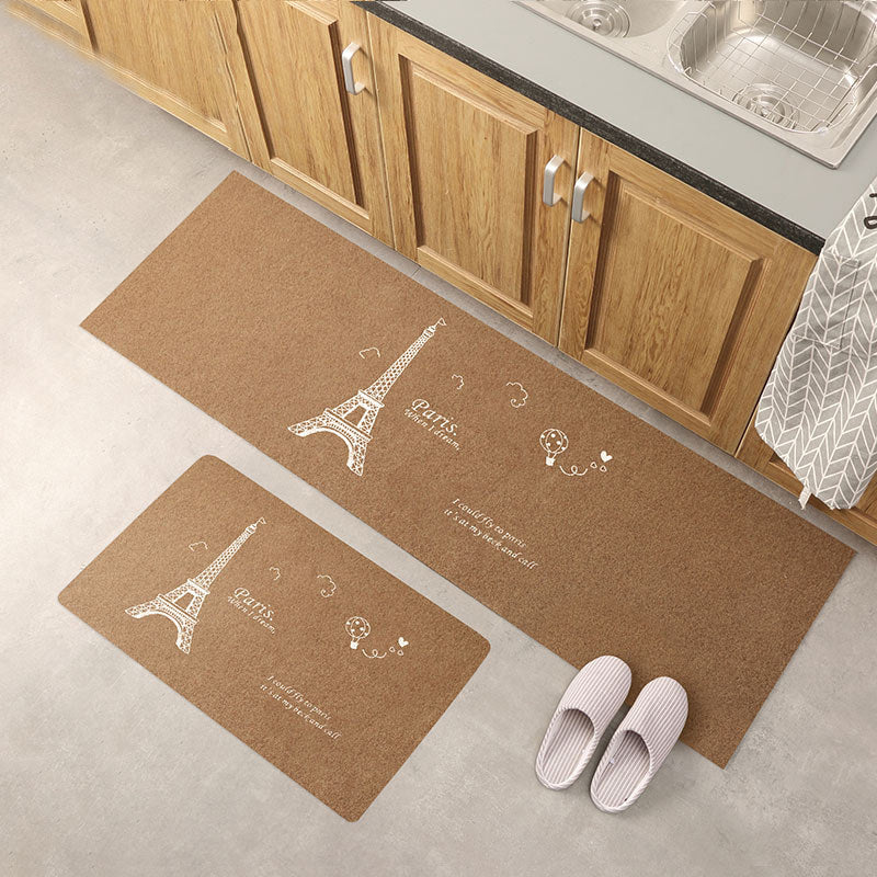 Kitchen Long Anti-Oil Mat - Non-Slip Absorbent Rug