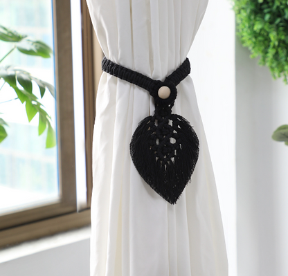 Macramé Leaf Curtain Tieback
