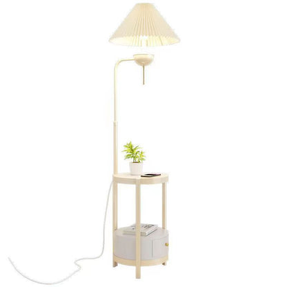 Cream Style Floor Lamp with Wireless Charging Table