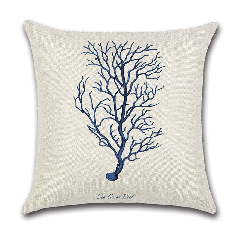 Coastal Sketch Pillow Cover