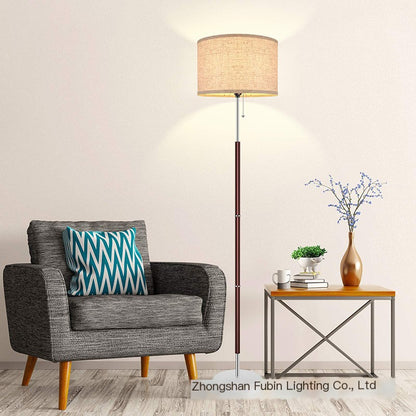 Minimalist Floor Lamp with Fabric Shade