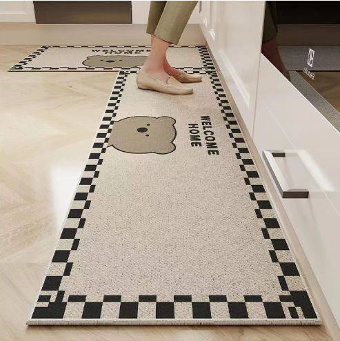 Minimalist Anti-Slip Kitchen Mat - Crystal Velvet (One Piece)