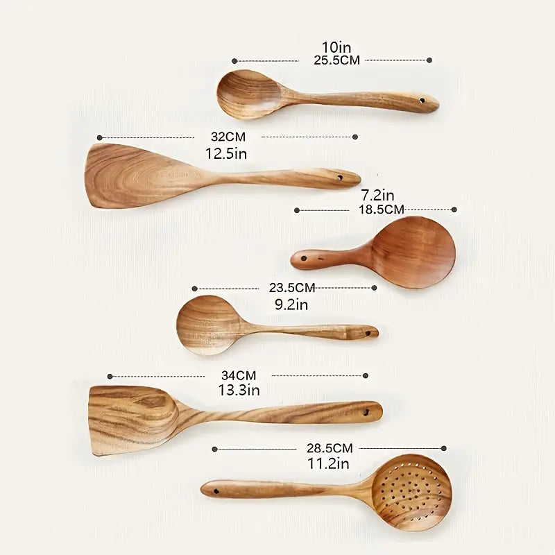 Teak Wood Utensil Set