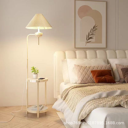 Cream Style Floor Lamp with Wireless Charging Table