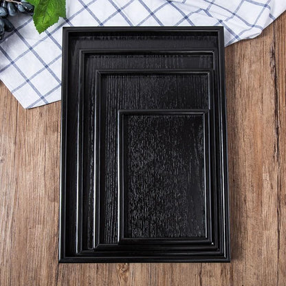 Black Wood Serving Tray