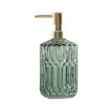 Faceted Glass Soap Dispenser
