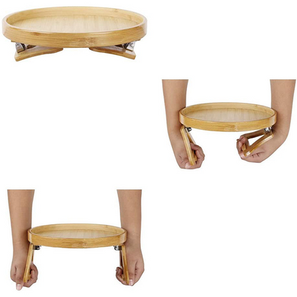 Foldable Bamboo Storage Tray with Legs