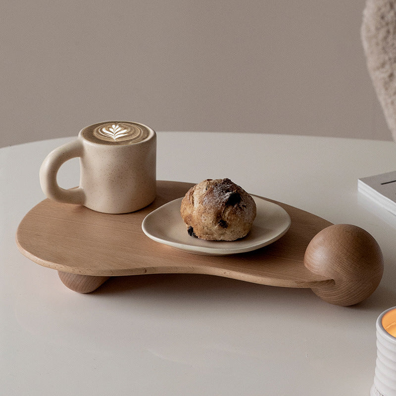Curved Wood Display Tray