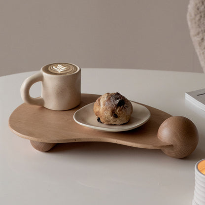 Curved Wood Display Tray