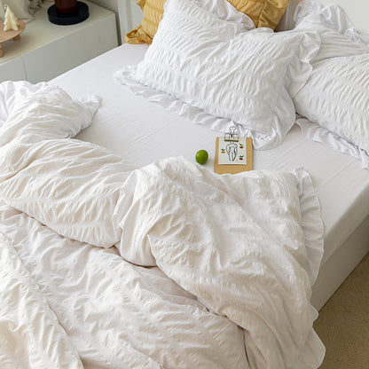 Ruffled Stripe Bedding Set