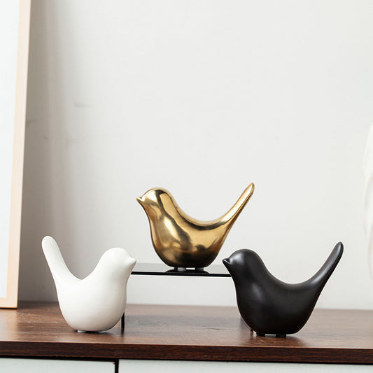 Gilded Bird Sculpture