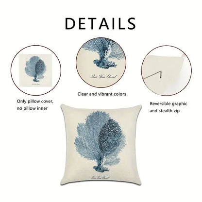 Coastal Sketch Pillow Cover