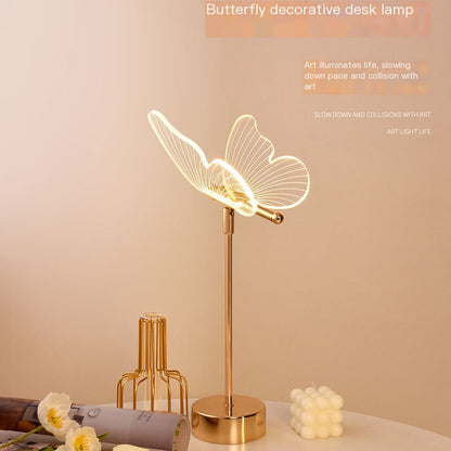 Butterfly and Floral Night Light — Touch or Remote Dimming