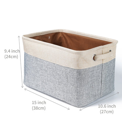 Foldable Japanese Cotton Linen Clothes Storage Basket