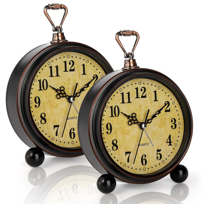 2 Pack Vintage Analog Alarm Clock