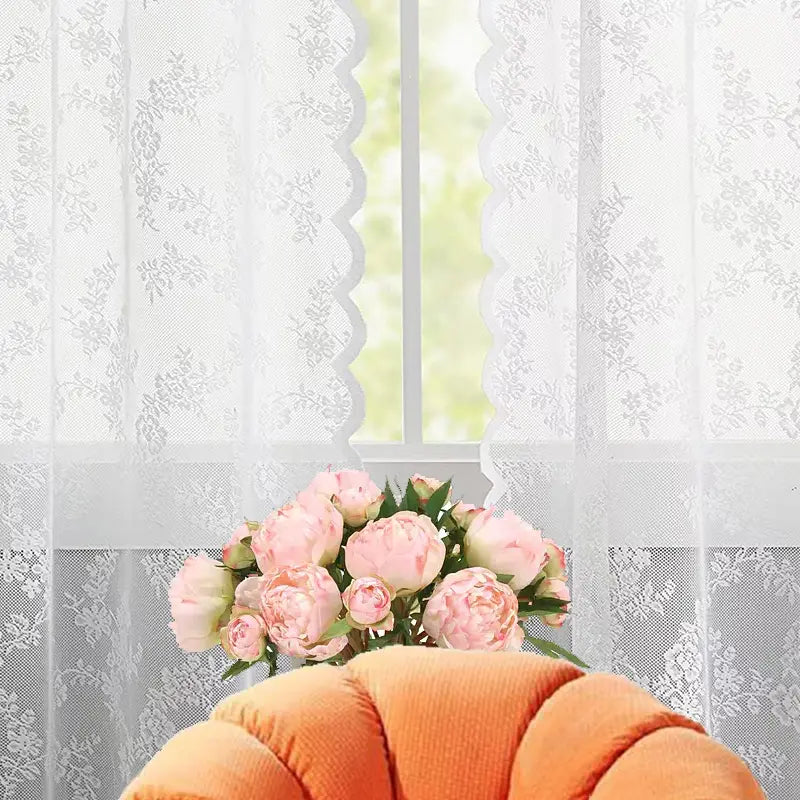 Floral Lace Curtain for Elegant Window Decor