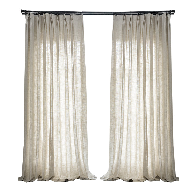 Modern Sheer Linen Curtain for Balcony - Semi-Blackout