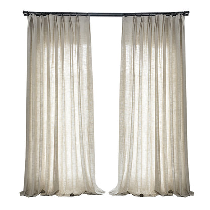 Modern Sheer Linen Curtain for Balcony - Semi-Blackout