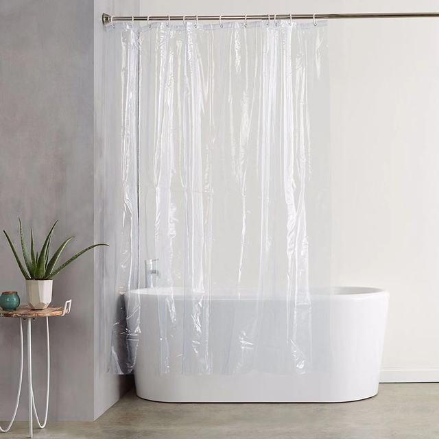 Transparent Waterproof EVA/PEVA Shower Curtain with Magnets