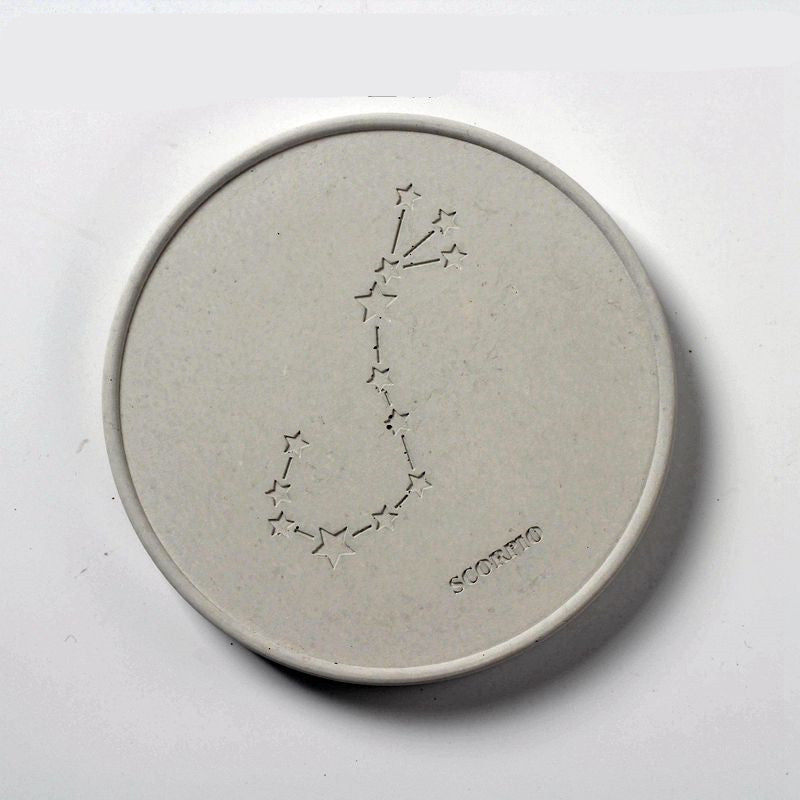 Concrete Round Constellation Coaster Silicone Mold