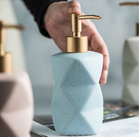 Sculpted Ceramic Soap Dispenser