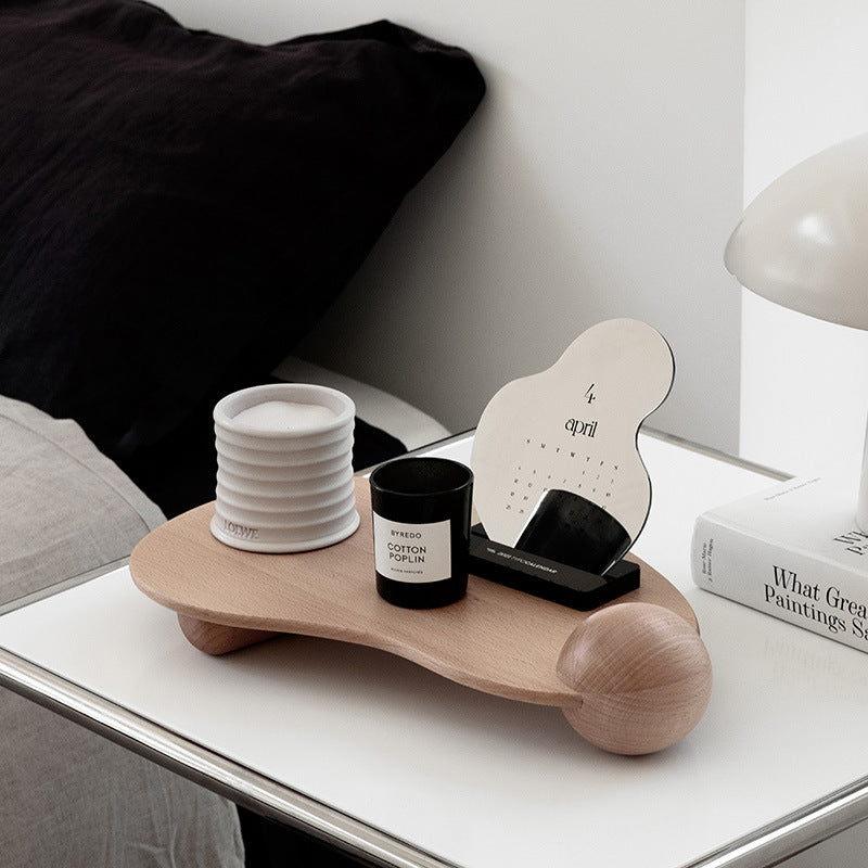 Curved Wood Display Tray