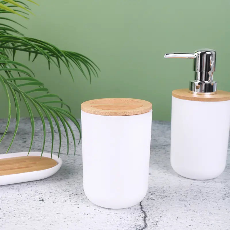 Bamboo-Accent Bathroom Set