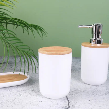 Bamboo-Accent Bathroom Set