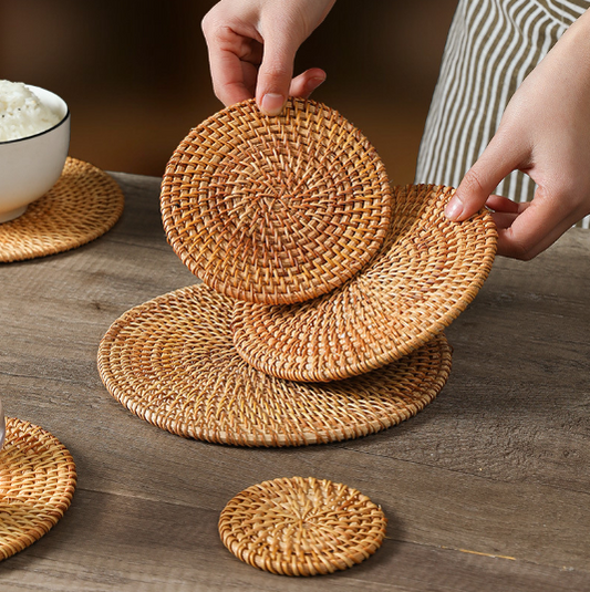 Handwoven Rattan Table Mat