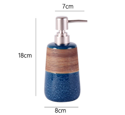 Wood-Accent Resin Soap Dispenser