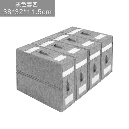 Fabric Bedding Storage Box Set for Closet (4 Pieces)