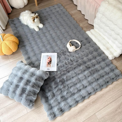Bubble Velvet Floor Mat — 90 × 180 cm