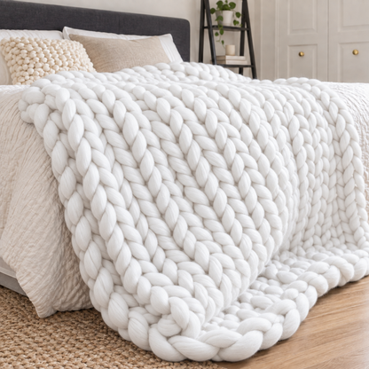 Chunky Knit Throw Blanket